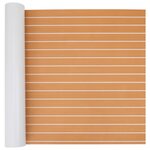 vidaXL Tapis de bateau Rayé Marron et blanc 240 x 90 cm EVA