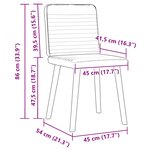 vidaXL Chaises à manger lot de 6 rouge bordeaux tissu