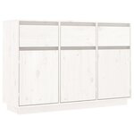 vidaXL Buffet blanc 110x34x75 cm bois massif de pin
