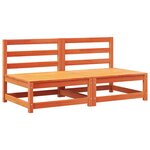 vidaXL Canapés de jardin sans accoudoirs coussins 2Pièces bois massif pin