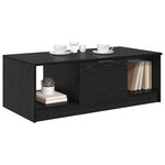 vidaXL Table basse Chêne noir 102 x 50 x 36cm Bois d'ingénierie