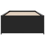 vidaXL Cadre de lit noir 90x200 cm bois d'ingénierie et métal