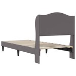 vidaXL Cadre de lit avec tête de lit Gris 90 x 200 cm Simili cuir