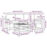 vidaXL Ensemble de canapés d'extérieur 5 pc Blanc et crème