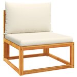 vidaXL Salon de jardin avec coussins 6 Pièces bois d'acacia solide