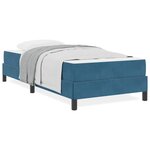 vidaXL Lit boxspring avec matelas Bleu foncé 80 x 200 cm Velours