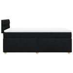 vidaXL Sommier à lattes de lit avec matelas Noir 100x200 cm Tissu