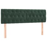vidaXL Têtes de lit 2 Pièces Vert foncé 72x7x78/88 cm Velours