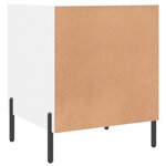 vidaXL Tables de chevet 2 Pièces blanc 40x40x50 cm bois d’ingénierie
