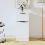 vidaXL Buffet Blanc brillant 30x30x70 cm Bois d'ingénierie
