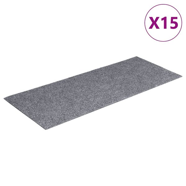 vidaXL Tapis d'escalier autocollants Rectangulaire 15 Pièces 60x25 cm