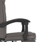 vidaXL Fauteuil inclinable de bureau Gris Similicuir