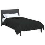 vidaXL Duvet d'été simple Noir 200 x 155 cm Microfibre