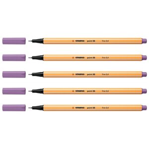 Feutre à Pointe Fine point 88 Mauve glycine x 5 STABILO