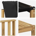 vidaXL Ensemble de canapés d'extérieur 9 pc Blanc et noir