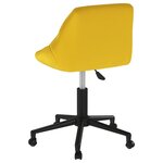 vidaXL Chaise pivotante de bureau Jaune moutarde Velours