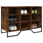 vidaXL Armoire à chaussures chêne fumé 90x38x61 5 cm bois d'ingénierie