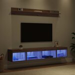 vidaXL Ensemble de meuble TV mural avec LED 5 Pièces Chêne artisanal