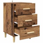 vidaXL Cabinet de chevet Bois ancien 40 x 40 x 66 cm Bois d'ingénierie