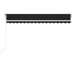 vidaXL Auvent automatique et capteur de vent LED 450x350 cm Anthracite