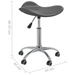 vidaXL Chaise de bureau Gris Similicuir