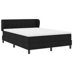 Lit à ressorts vidaXL avec matelas Noir 140x190 cm en tissu