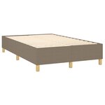 vidaXL Sommier à lattes de lit et matelas et LED Taupe 120x200 cm