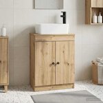 vidaXL Meuble de salle de bain avec évier Chêne artisanal