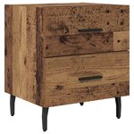 vidaXL Cabinet de chevet 2 Pièces Bois ancien 40 x 35 x 47.5 cm
