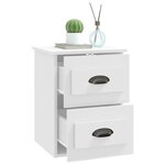 vidaXL Tables de chevet murales 2 Pièces blanc 41 5x36x53 cm