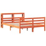 vidaXL Cadre de lit sans matelas cire marron 150x200cm bois pin massif