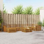 vidaXL Ensemble de canapés d'extérieur 8 Pièces Naturel