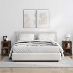 vidaXL Table de chevet 2 Pièces Chêne fumé 29 5 x 35 x 50 cm