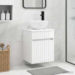 vidaXL Meuble de lavabo mural Blanc brillant 39 x 41 x 64 5 cm