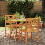 vidaXL Chaises de jardin 2 Pièces 56x56x90 cm Bois massif d'acacia