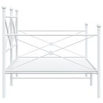 vidaXL Lit de repos sans matelas blanc 100x200 cm acier