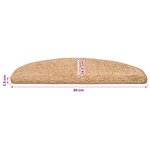 vidaXL Tapis d'escalier auto-adhésifs 15 pc 80 x 24 5 x 3 5 cm Doré