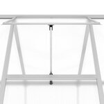 vidaXL Serre avec cadre de base argenté 334x169x202 cm aluminium