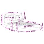 vidaXL Cadre de lit Viana sans matelas gris 120x200 cm similicuir