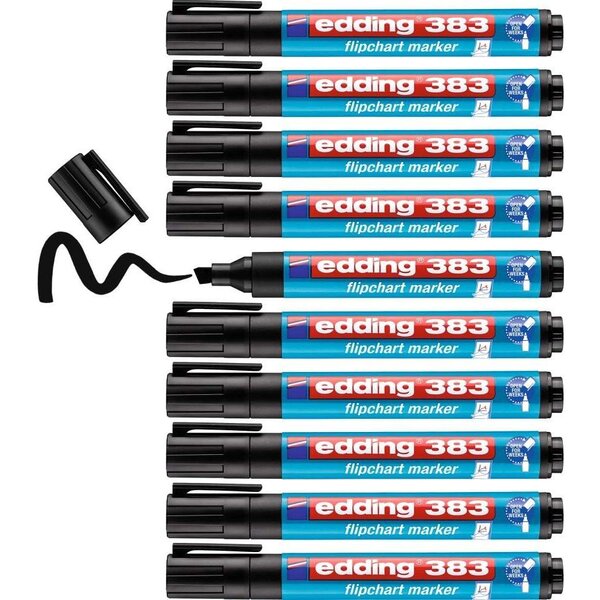 Marqueur pour chevalets 383 noir 1-5 mm x 10 EDDING