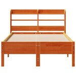 vidaXL Cadre de lit sans matelas cire marron 90x190 cm bois pin massif