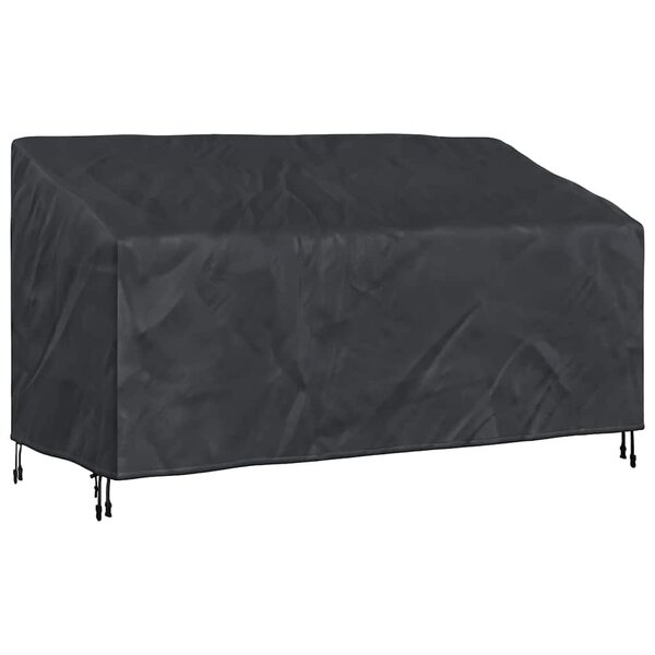 vidaXL Housse de banc de jardin Noir 185 x 85 x 65 / 94 cm Tissu 600D