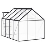 vidaXL Serre avec cadre de base Anthracite Aluminium 4 75 m²
