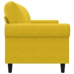 vidaXL Canapé à 3 places Jaune 180 cm Velours