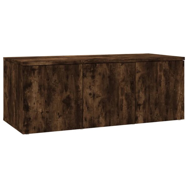 vidaXL Meuble TV Chêne fumé 80x34x30 cm Bois d'ingénierie