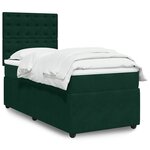 vidaXL Sommier à lattes de lit avec matelas Vert foncé 90x190 cm