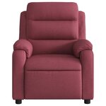vidaXL Fauteuil de massage inclinable Rouge bordeaux Tissu