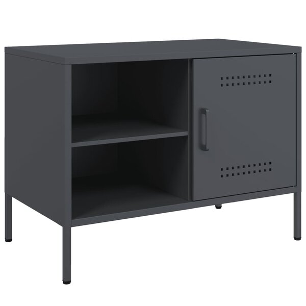 vidaXL Meuble TV anthracite 68x39x50 5 cm acier