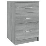 vidaXL Table de chevet Sonoma gris 40x40x63 cm Bois d'ingénierie