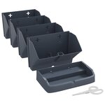 vidaXL Ensemble de jardinières verticales 4 Pièces Anthracite PP